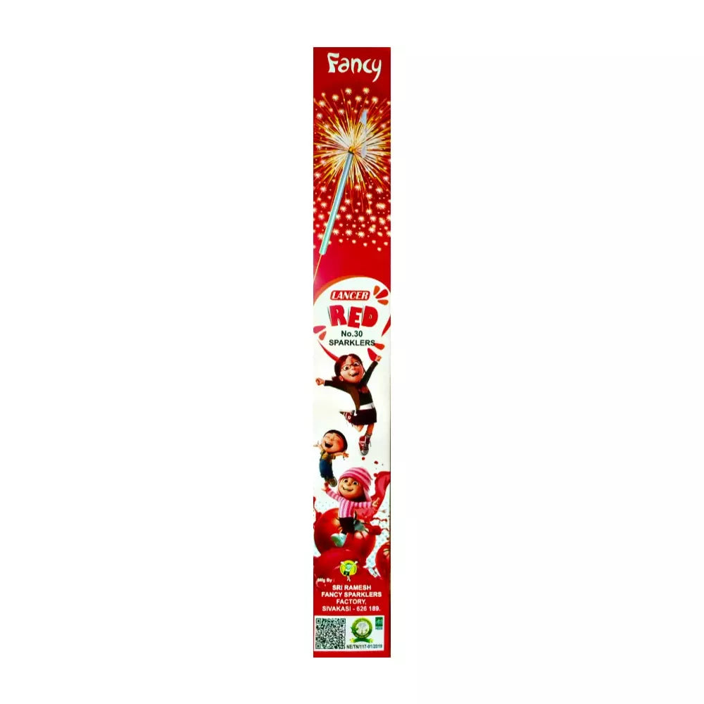 30 CM RED SPARKLERS (5 PCS) 1 BOX